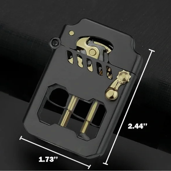 Zorro Mecha transparent fuel tank mechanical ejection kerosene lighter set. NWT! - Picture 2 of 5